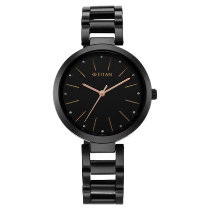Titan Workwear Quartz Analog Black Dial Women Watch NS2480NM01