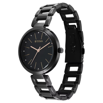 Titan Workwear Quartz Analog Black Dial Women Watch NS2480NM01