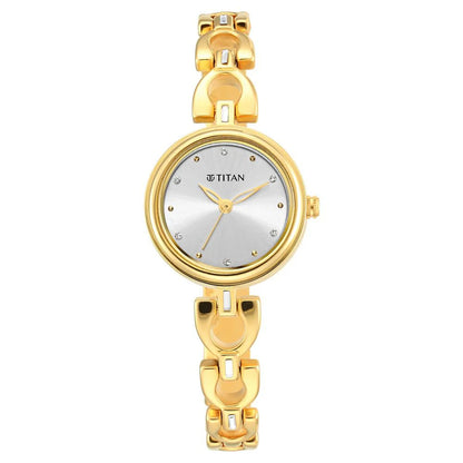 Titan Lagan Silver Dial Analog Metal Strap Watch for Women NS2601YM04