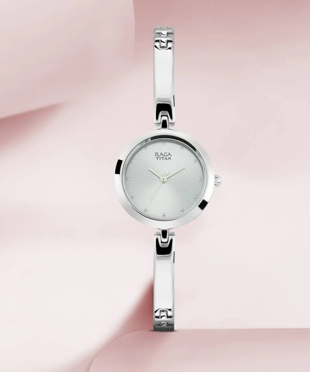 Titan Raga Viva Grey Dial With Metal Strap Women Watch NS2606SM04