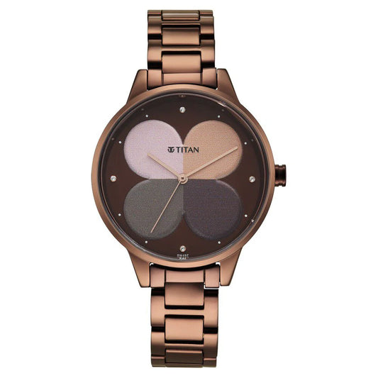 Titan Women's Purple Allure Watch Floral Mosaic Dial & Sleek Strap NS2648QM01