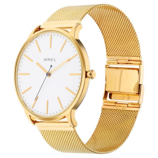 NS5064DM01 Titan Nebula Milanese 18 Karat Solid Gold Men's Watch