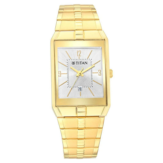 Titan Quartz Analog with Date White Dial Watch for Men NS9151YM06