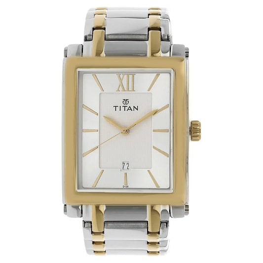 Titan Regalia White Dial Analog with Date watch for Men NS9327BM01