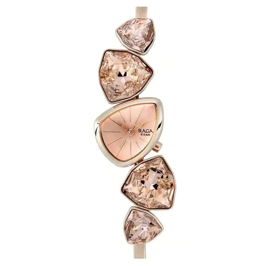 Titan Raga I Am Pink Dial With Metal Strap Women Watch NS95095WM01