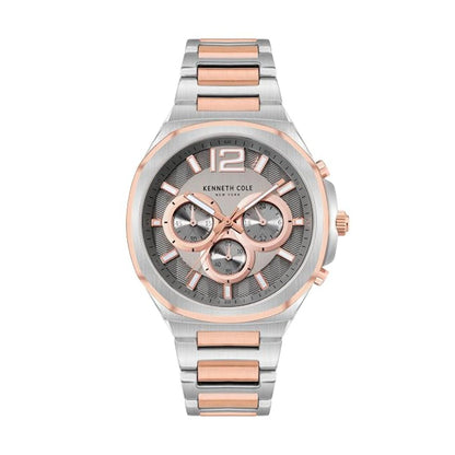 Kenneth Cole Quartz Grey Dial Analog Chronograph Men's Watch NTKCWGI2104902MNW