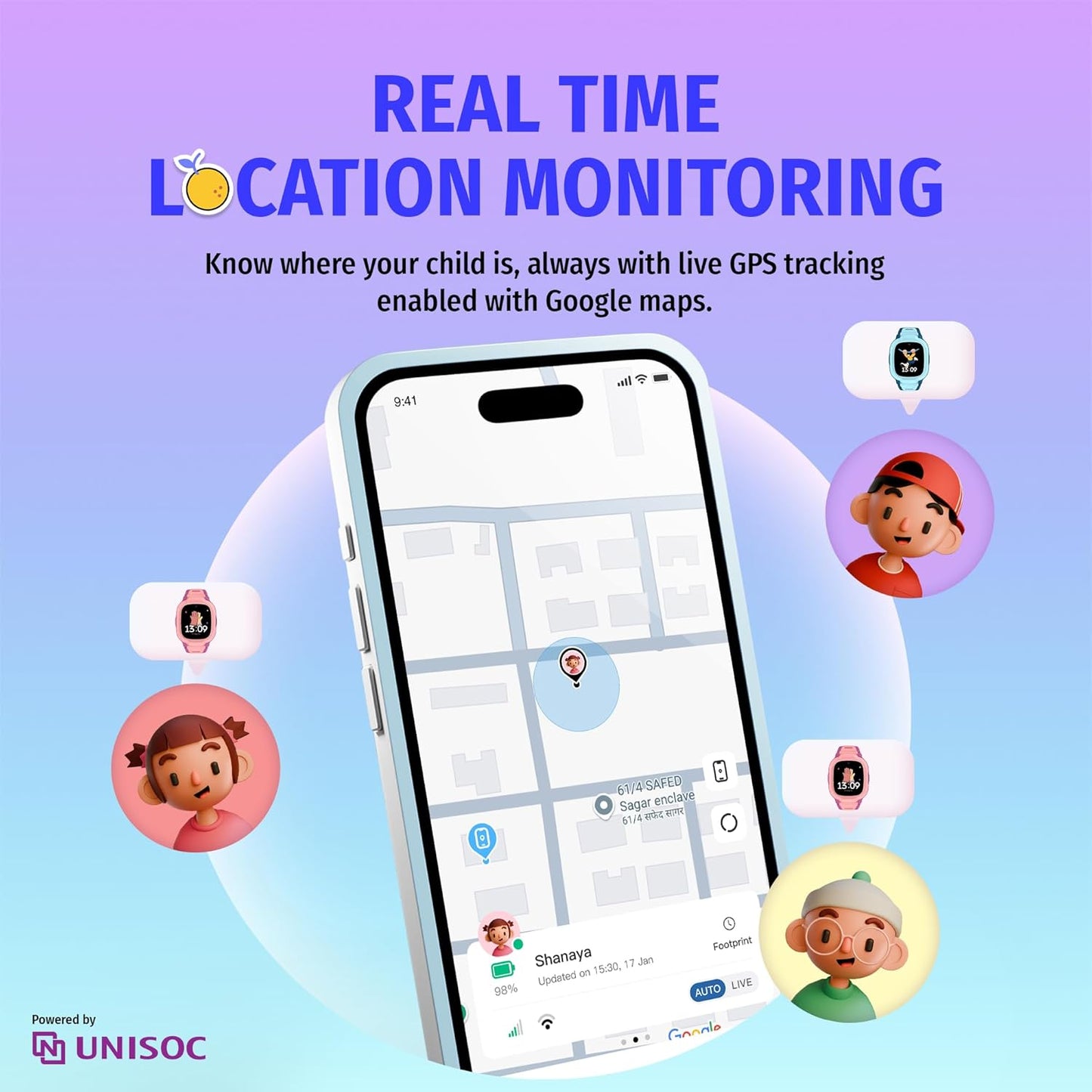 Noise Junior Explorer 2 Kids Smartwatch – 4G SIM, 2-Way Video & Voice Calls, Real-Time GPS, Geofencing, IP68, SOS Alerts (Frost Pop)