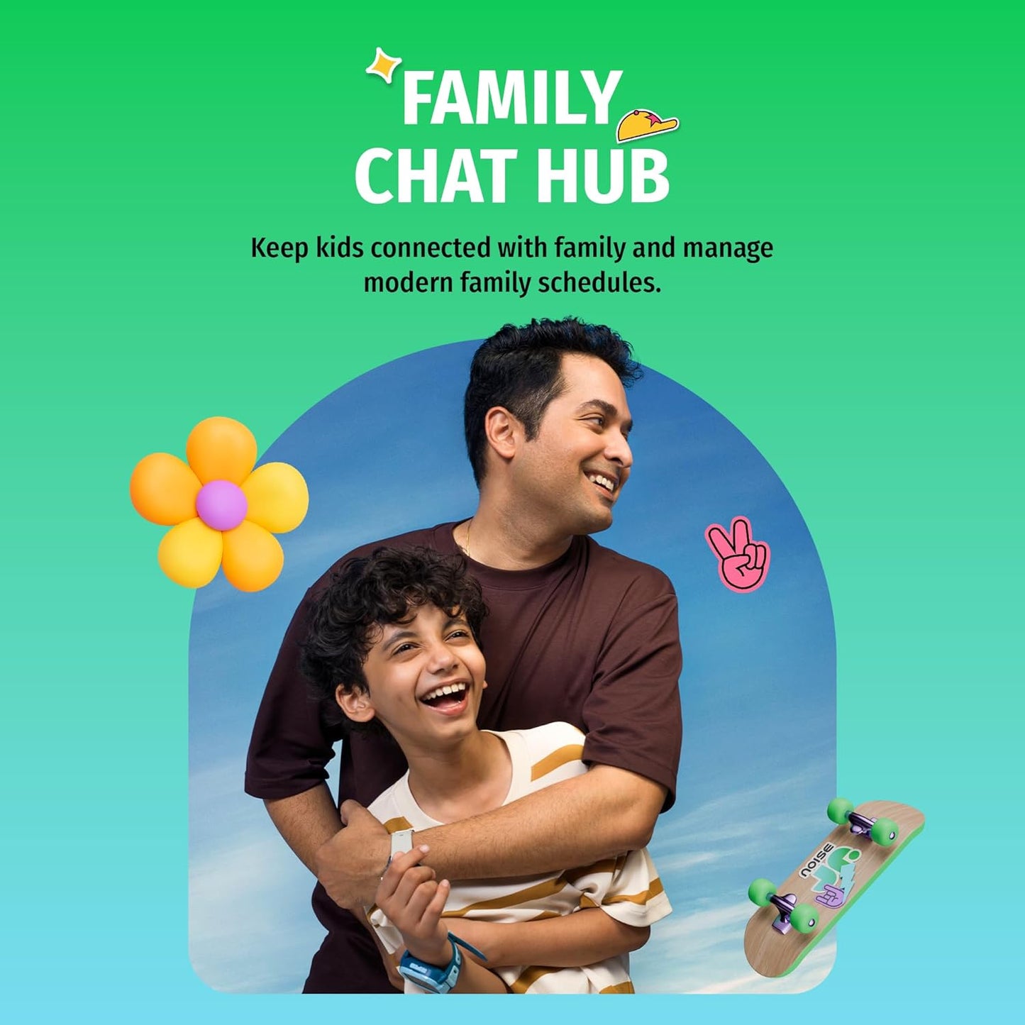 Noise Junior Explorer 2 Kids Smartwatch – 4G SIM, 2-Way Video & Voice Calls, Real-Time GPS, Geofencing, IP68, SOS Alerts (Frost Pop)