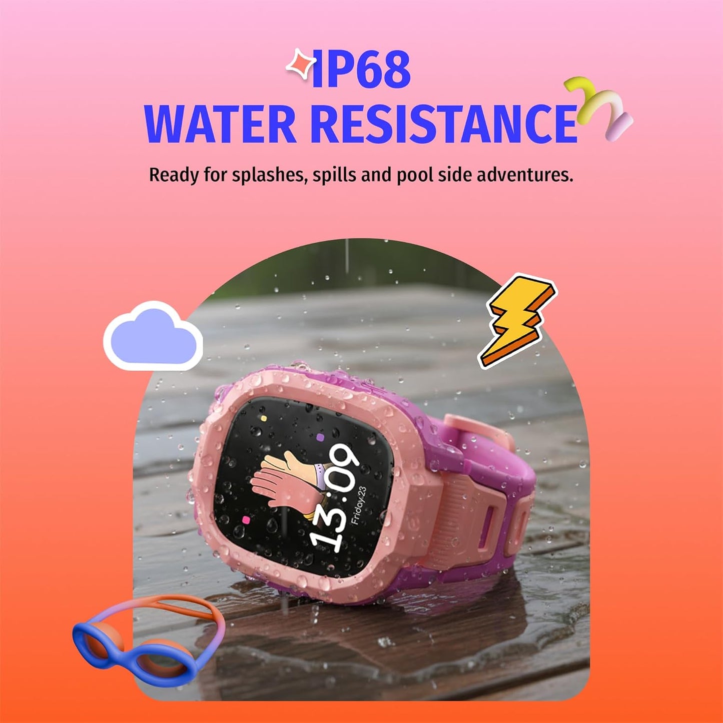 Noise Junior Explorer 2 Kids Smartwatch – 4G SIM, 2-Way Video & Voice Calls, Real-Time GPS, Geofencing, IP68, SOS Alerts (Frost Pop)