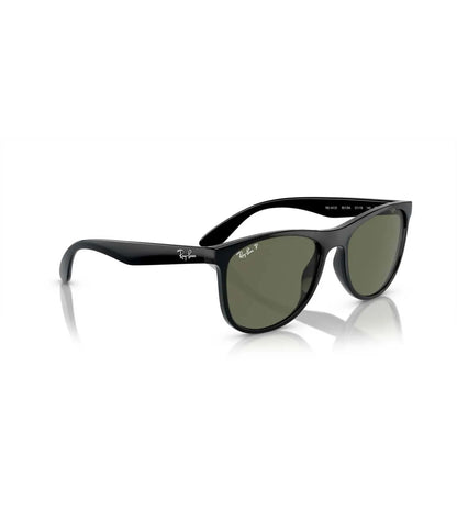 Ray-Ban RB4412I 601/9A Unisex Square Sunglasses – Polarized Green Lenses, Black Frame