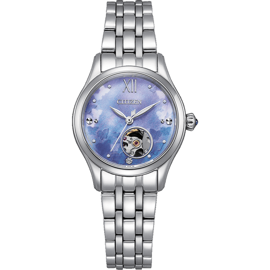 Citizen Mechanical Three Hands Light Blue Dial Women Watch- PR1040-88N