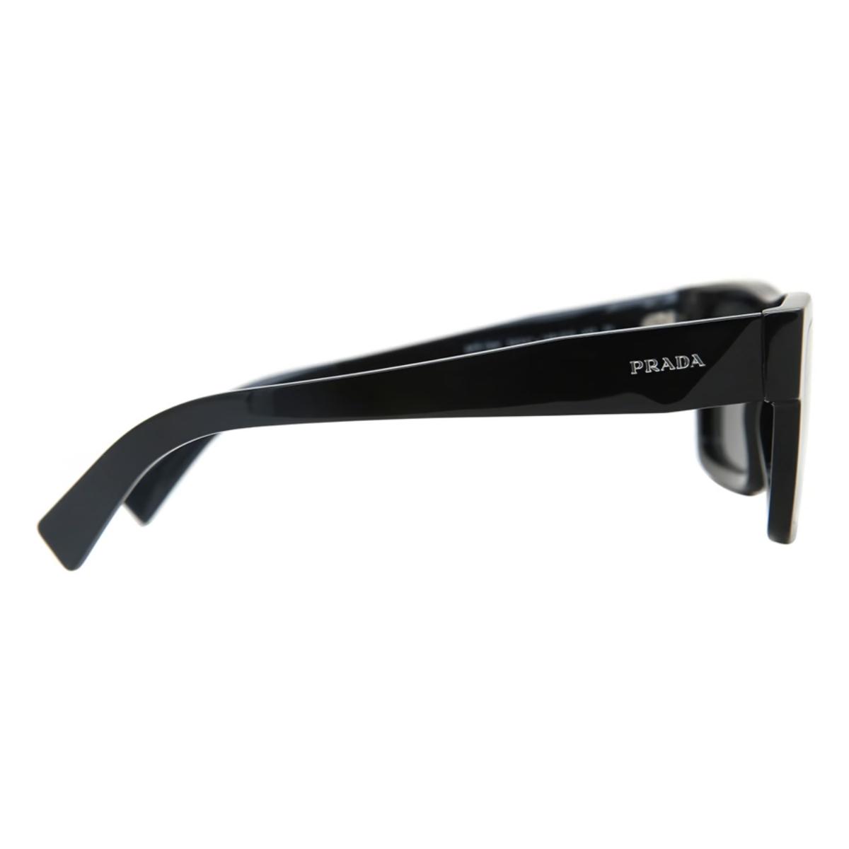 Black Prada sunglasses on a white background