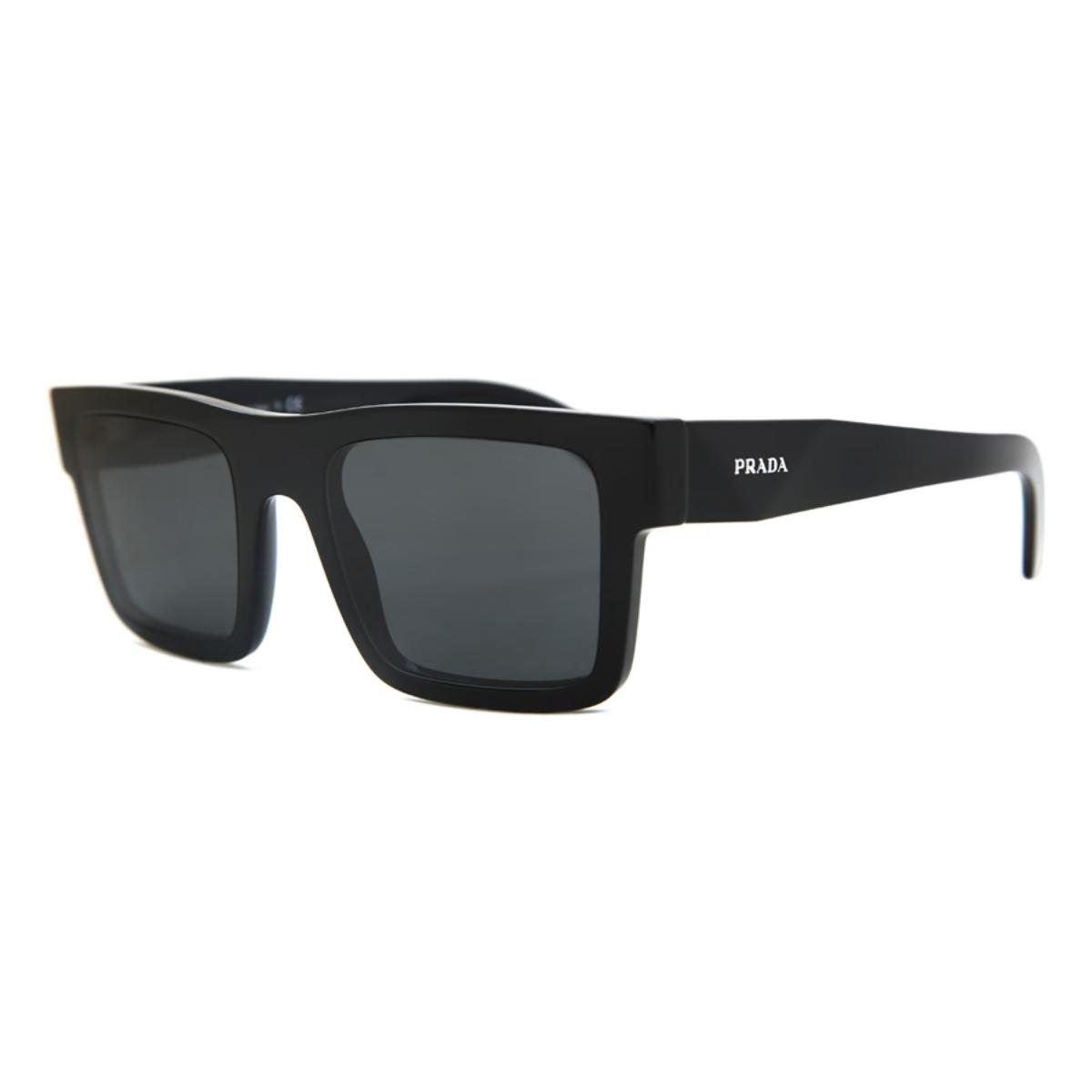 Black Prada sunglasses on a white background