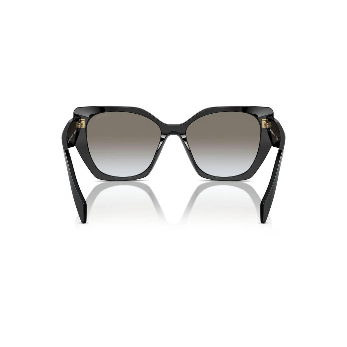 Black sunglasses with gradient lenses on a white background