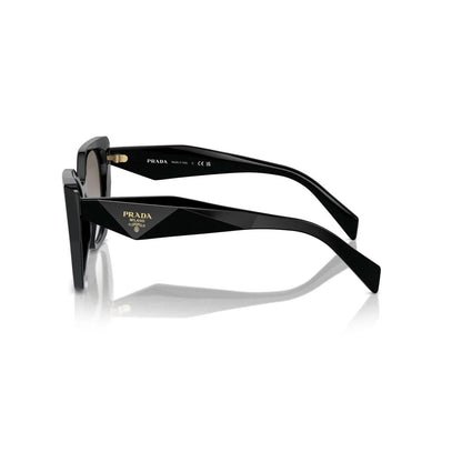 Black Prada sunglasses on a white background