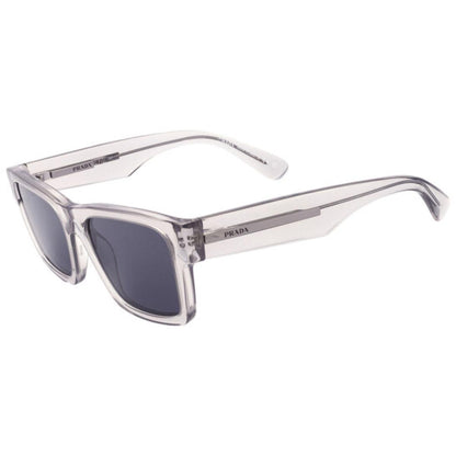 Clear frame sunglasses with dark lenses on a white background