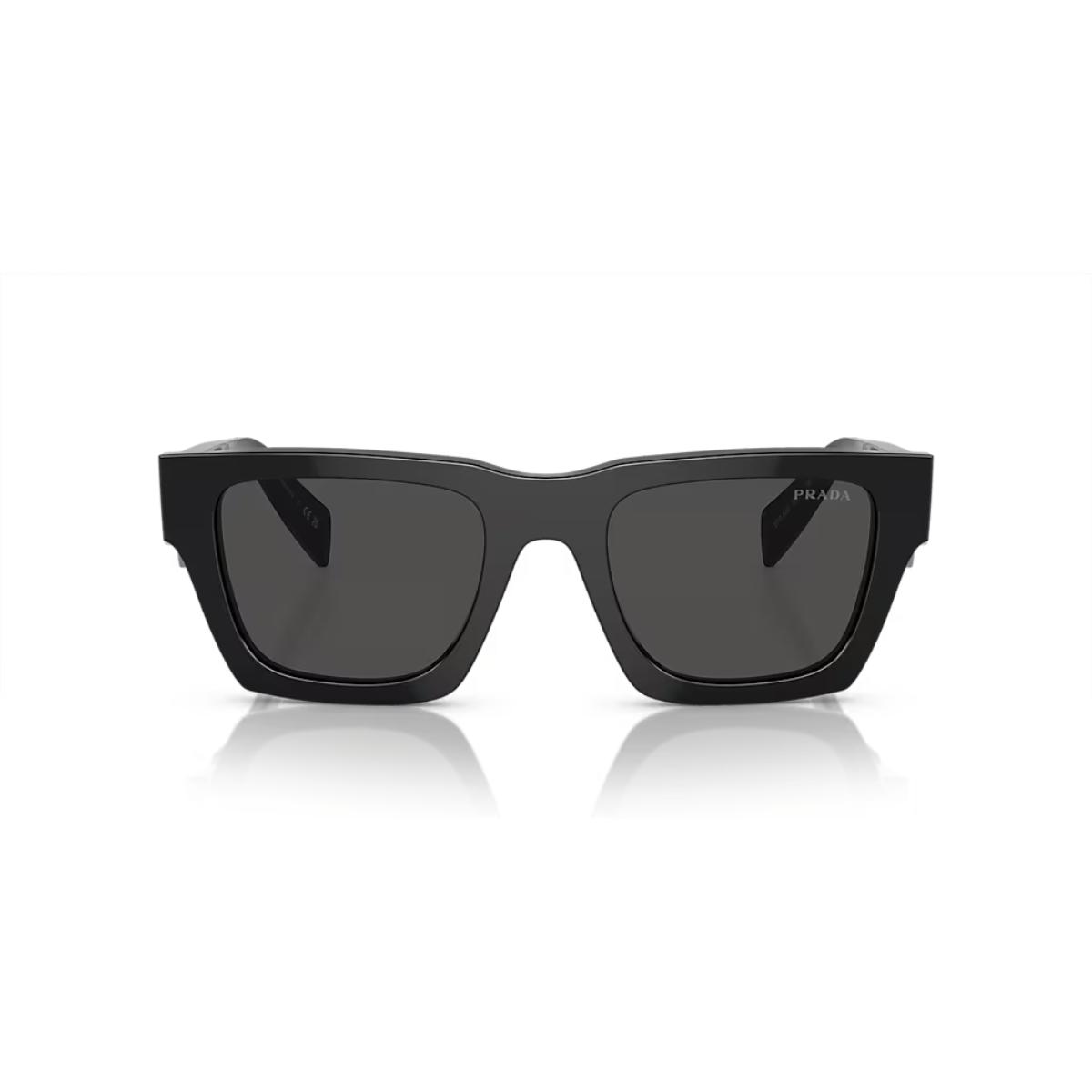 Black sunglasses with a reflective surface on a white background