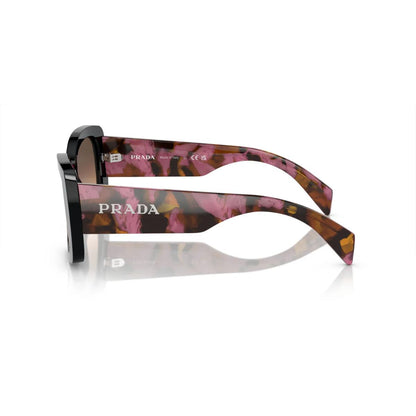 Prada sunglasses with floral pattern on a white background