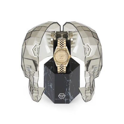 Philipp Plein Date Superlative Gold Dial Analog Women's Watch PW2BA0523