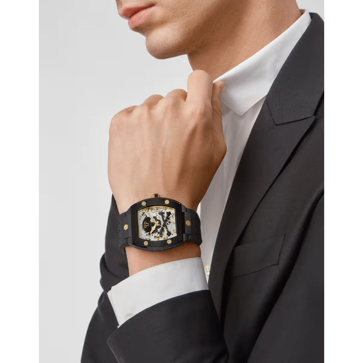 Philipp Plein The Skeleton Grey Dial Analog Automatic Men Watch PWBAA0521