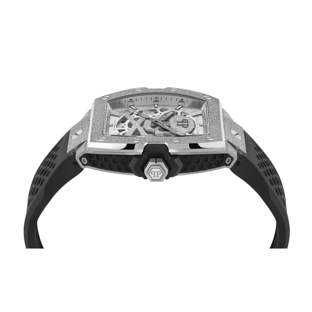 Philipp Plein Skeleton Frosted White Dial Automatic Men's Watch PWJFA0925