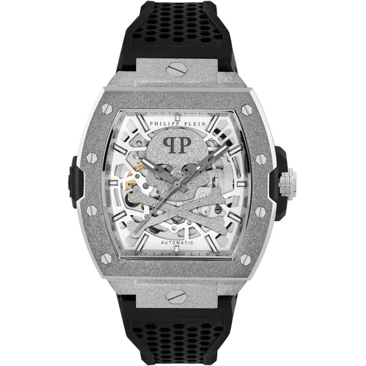 Philipp Plein Skeleton Frosted White Dial Automatic Men's Watch PWJFA0925