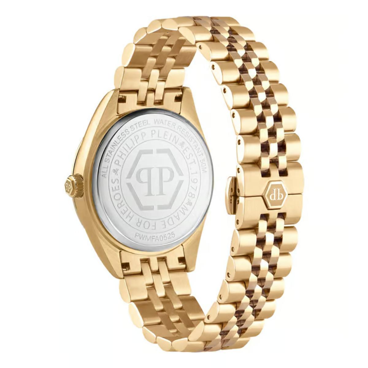 Philipp Plein Gold Dial Analog Stainless Steel Men's Watch PWMFA0525