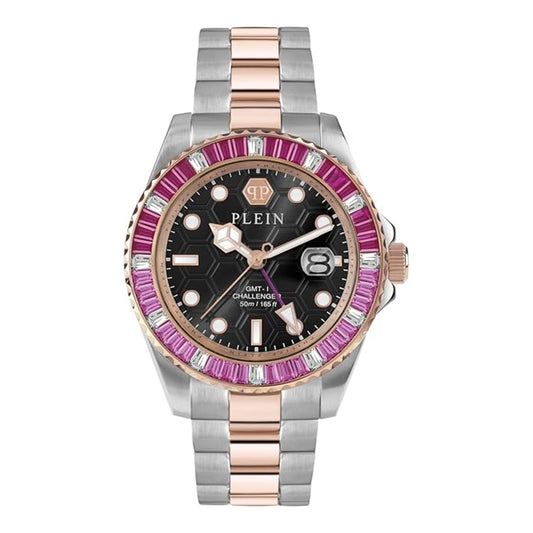 Philipp Plein GMT Black Dial Analog Stainless Steel Men's Watch PWPZA0424