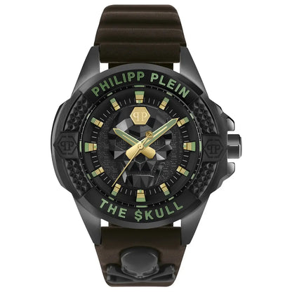 Philipp Plein watch with skull design on a white background