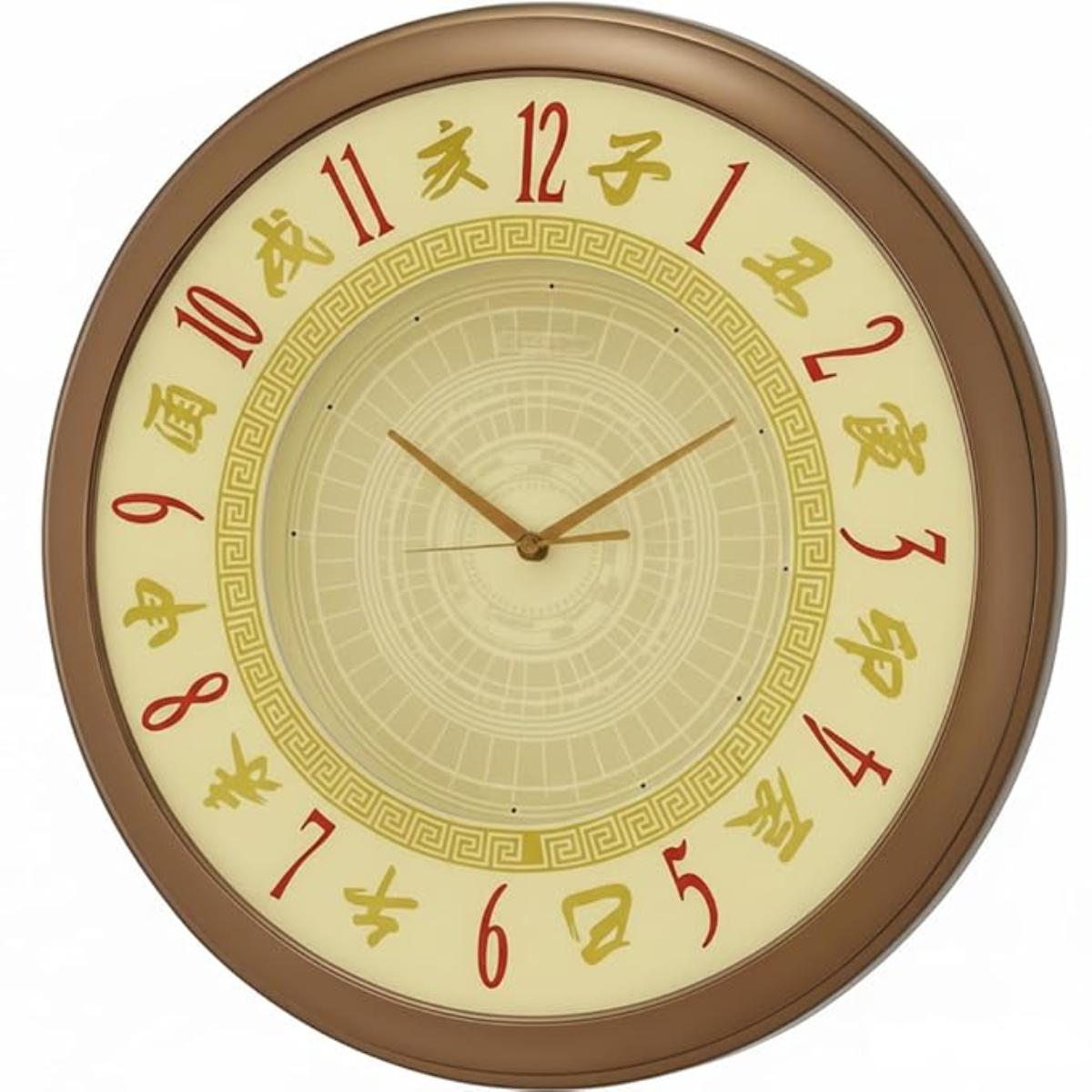 Seiko Wall Clock Brown Frame Quartz Analog QHA017B