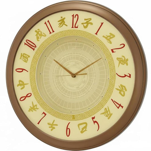 Seiko Wall Clock Brown Frame Quartz Analog QHA017B