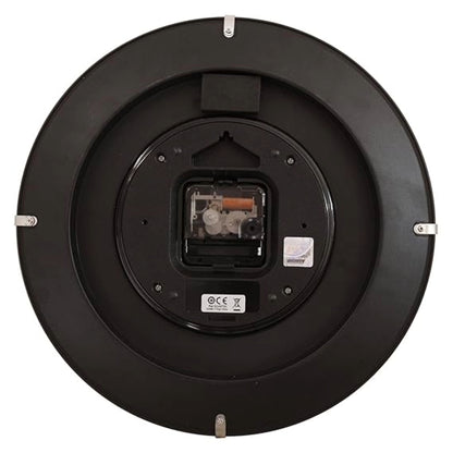 Seiko Wall Clock Elegant Round Analog Black Plastic Home Decor Full Figure QXA672KN