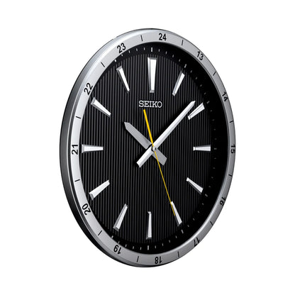 Seiko Wall Clock Silver Plastic Elegant Round Analog Dial QXA802SN