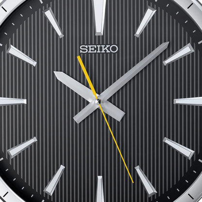Seiko Wall Clock Silver Plastic Elegant Round Analog Dial QXA802SN