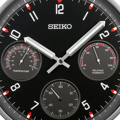 Seiko Wall Clock Luminous Thermometer Hygrometer QXA823K