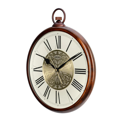 Seiko Wall Clock Classic Patterned Copper Aluminum QXA837B