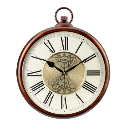Seiko Wall Clock Classic Patterned Copper Aluminum QXA837B