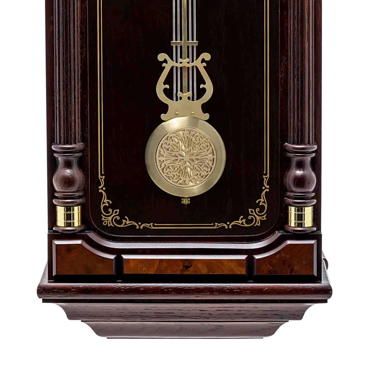 Seiko Wall Clock Alder Wood Pendulum QXH004BN