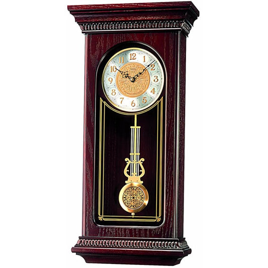 Seiko Wall Clock Abstract Pendulum Clock with Wooden Oak case QXH008BN
