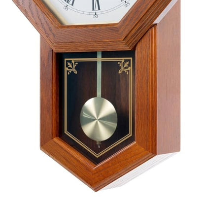 Seiko Wall Clock White Dial Analog Wooden case Pendulum QXH110BN
