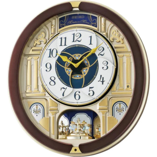 Seiko Wall Clock Swarovski Crystals Melodies in Motion QXM356BT