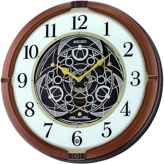 Seiko Wall Clock Melody in Motion Plastic Case With Lighting QXM380B