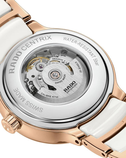 RADO Centrix Automatic Diamonds Open Heart Women Watch R30029922