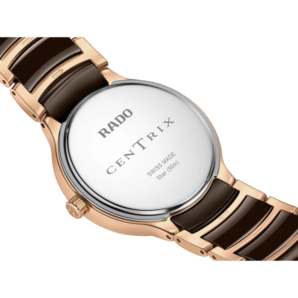RADO Centrix Quartz Brown Dial Analog Ceramic Women's Watch R30038712