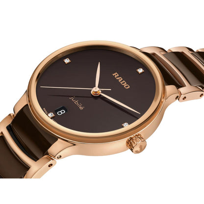 RADO Centrix Quartz Brown Dial Analog Ceramic Women's Watch R30038712