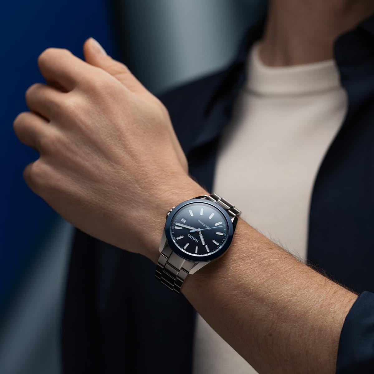 RADO HyperChrome Quartz Blue Dial Analog Men's Watch R32280203