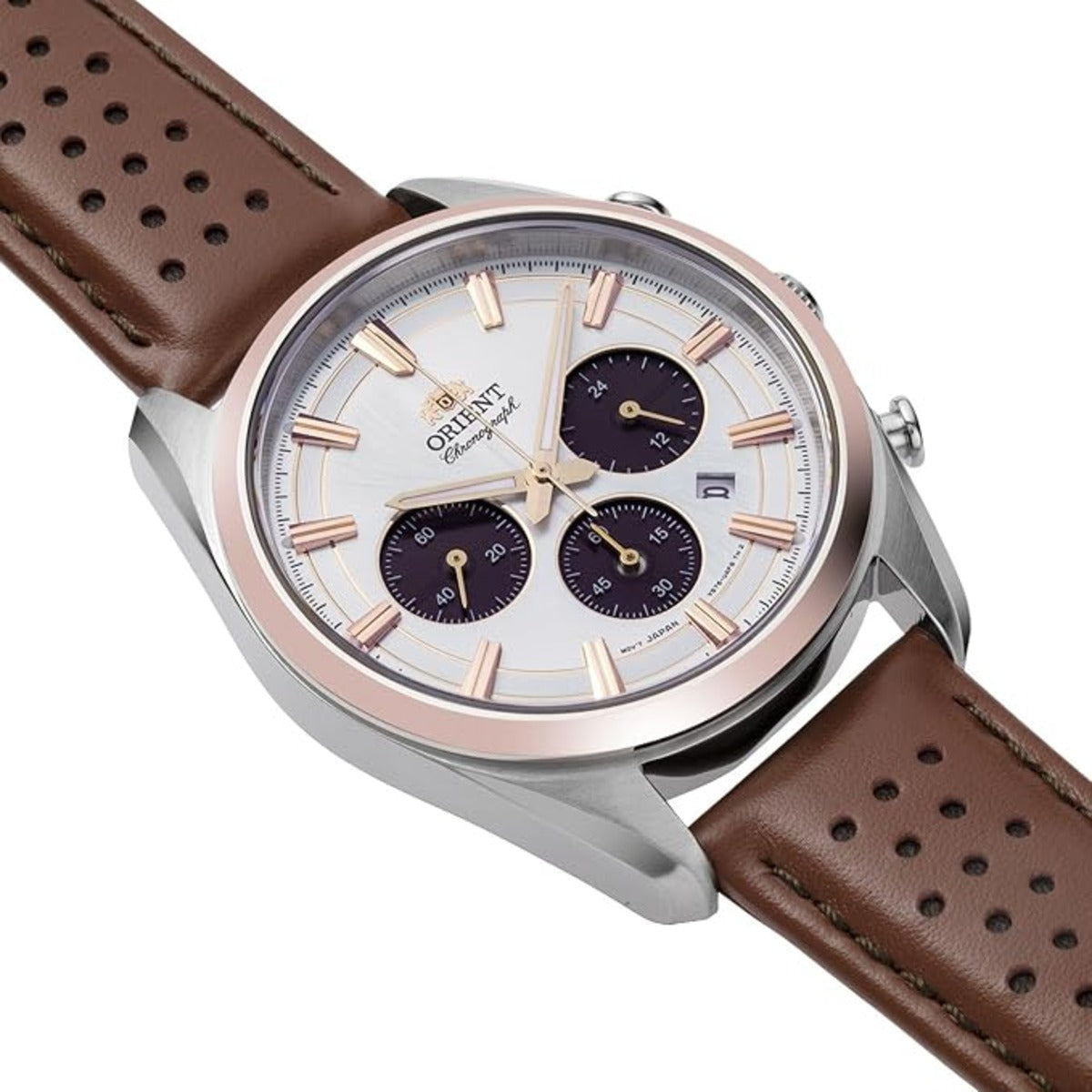 ORIENT Contemporary White Dial Analog Chronograph Men’s Watch RA-TX0306S