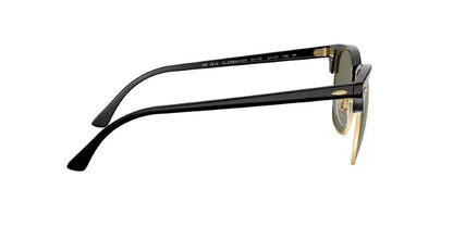 Ray-Ban RB3016 990/58 51 Clubmaster Sunglasses – Polarized Light Green Lenses, 51mm Classic Browline Style