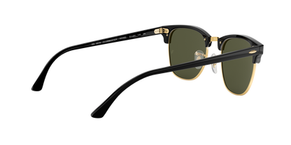 Ray-Ban Clubmaster Classic RB3016 W0365 – Black & Gold Frame, Green G-15 Lens, 51mm