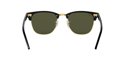 Ray-Ban Clubmaster Classic RB3016 W0365 – Black & Gold Frame, Green G-15 Lens, 51mm